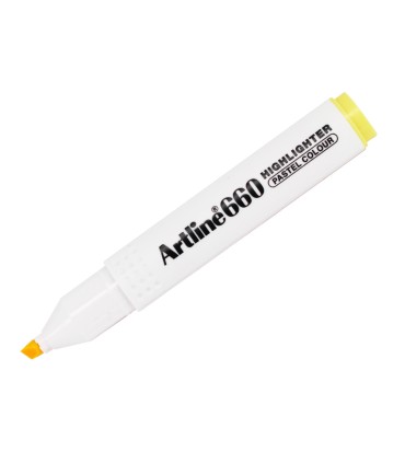 Rotulador artline fluorescente ek 660 amarillo pastel punta biselada