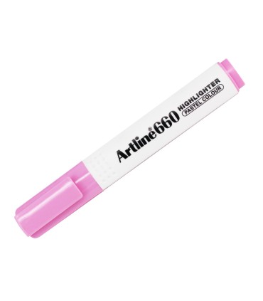 Rotulador artline fluorescente ek 660 rosa pastel punta biselada