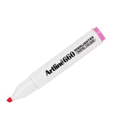 Rotulador artline fluorescente ek 660 rosa pastel punta biselada