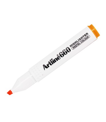 Rotulador artline fluorescente ek 660 naranja pastel punta biselada