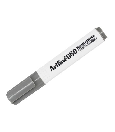 Rotulador artline fluorescente ek 660 gris pastel punta biselada