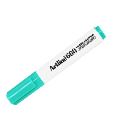 Rotulador artline fluorescente ek 660 verde pastel punta biselada