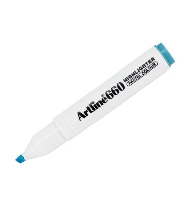 Rotulador artline fluorescente ek 660 azul pastel punta biselada