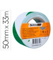 Cinta adhesiva tarifold seguridad para marcaje y señalizacion de suelo 33 mt x 50 mm color blanco/verde