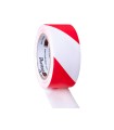 Cinta adhesiva tarifold seguridad para marcaje y señalizacion de suelo 33 mt x 50 mm color blanco/rojo