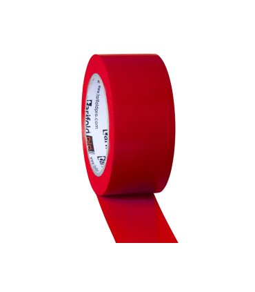 Cinta adhesiva tarifold para marcaje y senalizacion de suelo 33 mt x 50 mm color rojo