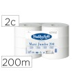 Papel higienico ofyhostel bulkysoft liso 2 capas longitud 200 mt