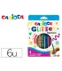 Rotulador carioca glitter purpurina punta 1 mm caja de 6 unidades colores surtidos