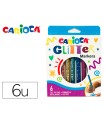 Rotulador carioca glitter purpurina punta 1 mm caja de 6 unidades colores surtidos