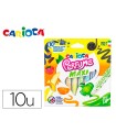 Rotulador carioca perfumado punta maxi lavable caja de 10 unidades colores surtidos