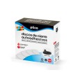 Disco de cierre plico velcro autoadhesivo 20 mm diametro color negro caja de 200 unidades