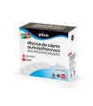 Disco de cierre plico velcro autoadhesivo 20 mm diametro color blanco caja de 200 unidades