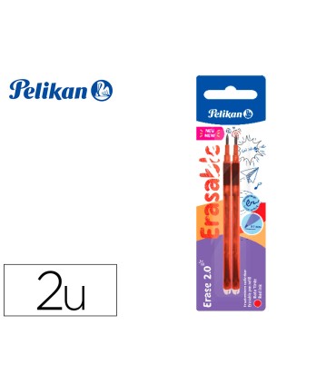 Recambio roller pelikan erase 20 color rojo blister de 2 unidades