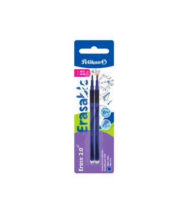 Recambio roller pelikan erase 20 color azul blister de 2 unidades