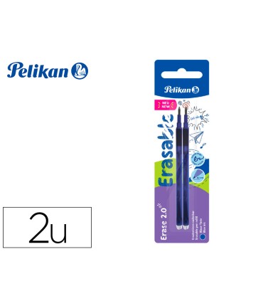 Recambio roller pelikan erase 20 color azul blister de 2 unidades