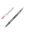 Rotulador tombow fudenosuke tinta base de agua doble punta blanda color gris/negro