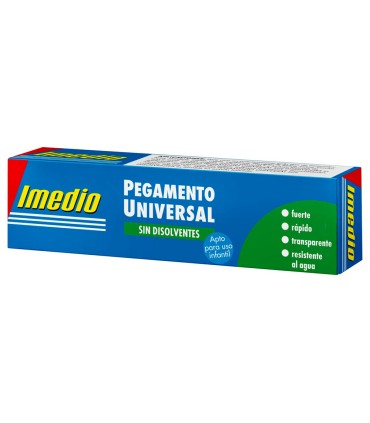 Pegamento imedio universal sin disolventes transparente banda azul 35 ml