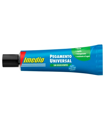 Pegamento imedio universal sin disolventes transparente banda azul 35 ml