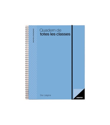 Cuaderno de todas las clases profesorado addittio 256 paginas dia pagina color verde 170x240 mm catalan