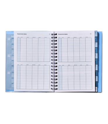 Cuaderno de todas las clases profesorado addittio 256 paginas dia pagina color verde 170x240 mm