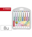 Rotulador stabilo fluorescente swing cool pastel estuche de 8 unidades colores surtidos