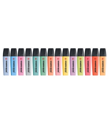 Rotulador stabilo boss fluorescente 70 pastel expositor de 45 unidades colores surtidos