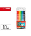 Rotulador stabilo acuarelable pen 68 estuche carton de 10 unidades colores surtidos