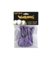 Globo 100% latex biodegradable lila blister de 6 unidades