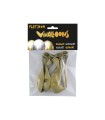 Globo 100% latex biodegradable oro blister de 6 unidades