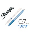 Boligrafo sharpie fashion retractil tinta gel azul 0,7 mm color azul hielo y blanco