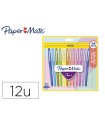 Rotulador paper mate flair pastel punta de fibra blister de 12 unidades colores surtidos