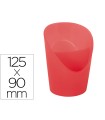 Cubilete portalapices esselte coral translucido plastico colour breeze redondo diametro 90 mm alto 125 mm