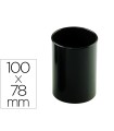 Cubilete portalapices faibo negro opaco plastico reciclado diametro 78 mm alto 100 mm alto