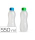 Botella plasticforte sport 100 reciclable con tapon de roscacapacidad 550 ml 70x70x210 mm