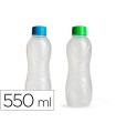 Botella plasticforte sport 100% reciclable con tapon de roscacapacidad 550 ml 70x70x210 mm