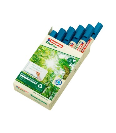 Rotulador edding 28 para pizarra blanca ecoline 90 reciclado color azul punta redonda 15 3 mm recargable