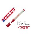 Rotulador edding 21 marcador permanente ecoline 90% reciclado color rojo punta redonda 1,5-3 mm recargable