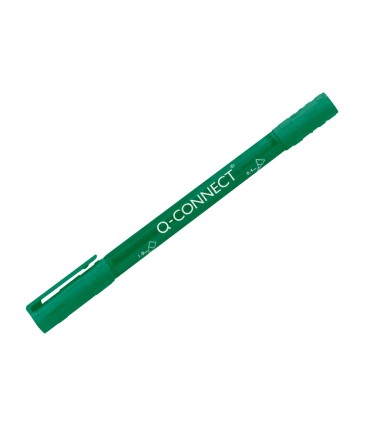 Rotulador q connect marcador permanente doble punta color verde 04 mm y 1 mm