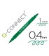 Rotulador q connect marcador permanente doble punta color verde 04 mm y 1 mm