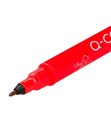 Rotulador q connect marcador permanente doble punta color rojo 04 mm y 1 mm