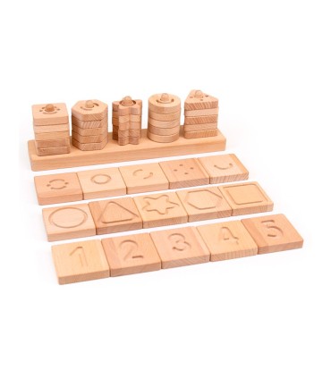 Juego didactico andreutoys formas geometricas sensoriales madera