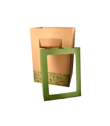 Contenedor papelera reciclaje liderpapel ecouse carton 100 reciclado y reciclable 70 litros 450x350x650 mm