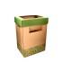 Contenedor papelera reciclaje liderpapel ecouse carton 100 reciclado y reciclable 70 litros 450x350x650 mm