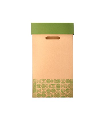 Contenedor papelera reciclaje liderpapel ecouse carton 100 reciclado y reciclable 70 litros 450x350x650 mm