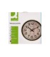 Reloj q connect de pared de plastico redondo 257 cm movimiento silencioso color madera natural