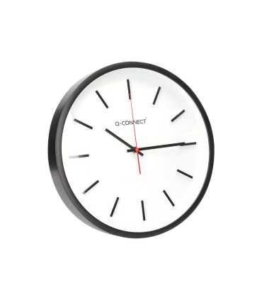 Reloj q connect de pared de plastico redondo 344 cm movimiento silencioso color negro