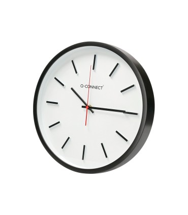 Reloj q connect de pared de plastico redondo 344 cm movimiento silencioso color negro