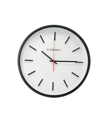 Reloj q connect de pared de plastico redondo 344 cm movimiento silencioso color negro