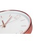 Reloj q connect de pared metalico redondo 305 cm movimiento silencioso color rosa dorado