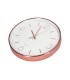 Reloj q connect de pared metalico redondo 305 cm movimiento silencioso color rosa dorado